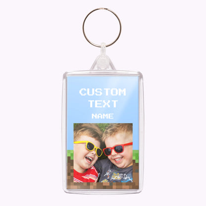 Pixel Block | Personalised Photo Acrylic Keyring