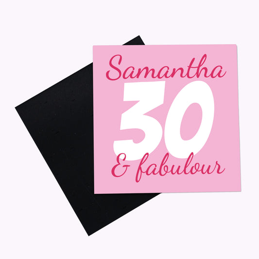 Fabulous Birthday | Personalised Birthday Flexible Fridge Magnet
