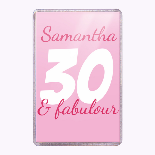 Fabulous Birthday | Personalised Birthday Acrylic Magnet