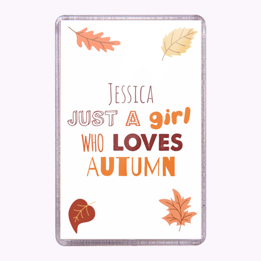 Loves Autumn | Personalised Acrylic Magnet