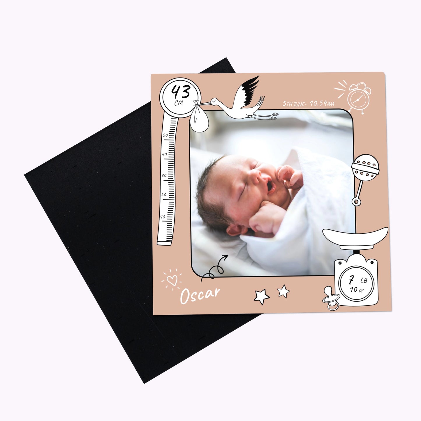 Baby's First Day | Personalised Newborn Flexible Fridge Magnet