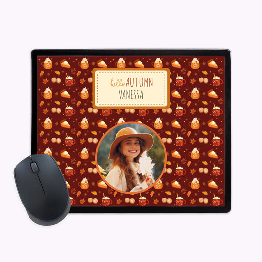 Pumpkin Spice | Personalised Halloween Plastic Mouse Mat