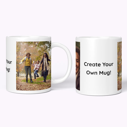 Classic White 'Create Your Own' Personalised Photo Mug