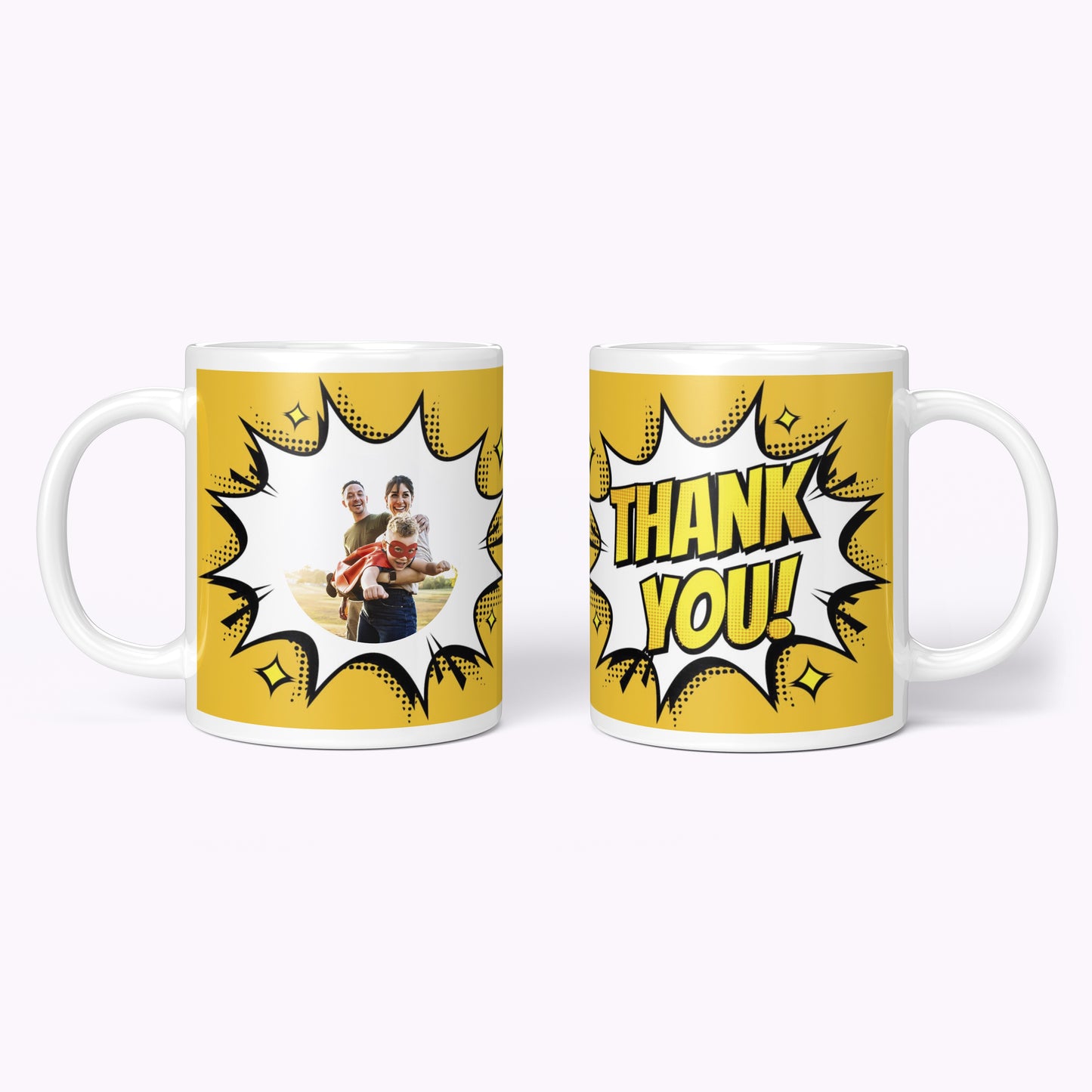 Thank You Comic Book Style | 11oz Classic White Mug