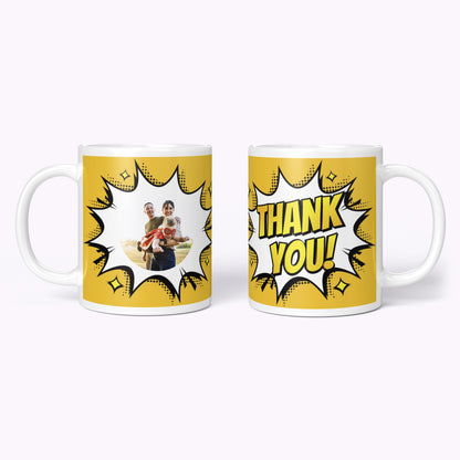Thank You Comic Book Style | 11oz Classic White Mug