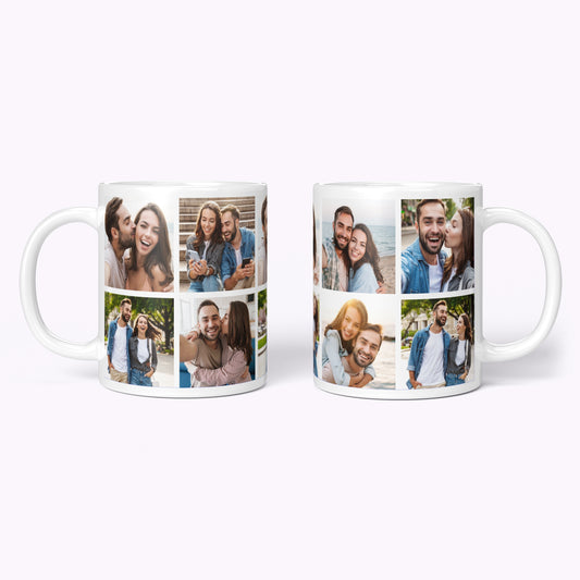 10 Photo Square Collage Personalised Mug