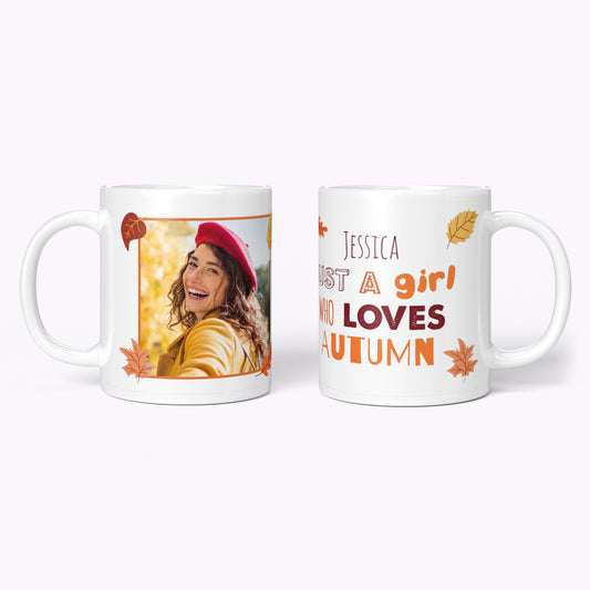 Loves Autumn | Personalised Halloween 11oz Classic White Mug