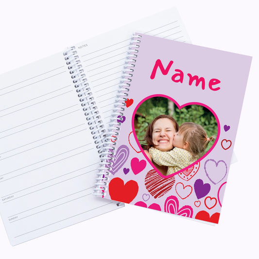 Happy Hearts | Personalised A5 Organiser Notebook