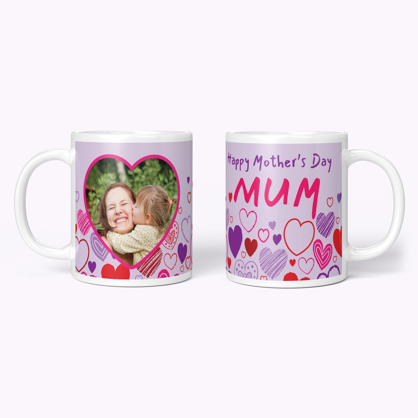 Happy Hearts | Personalised 11oz White Mug