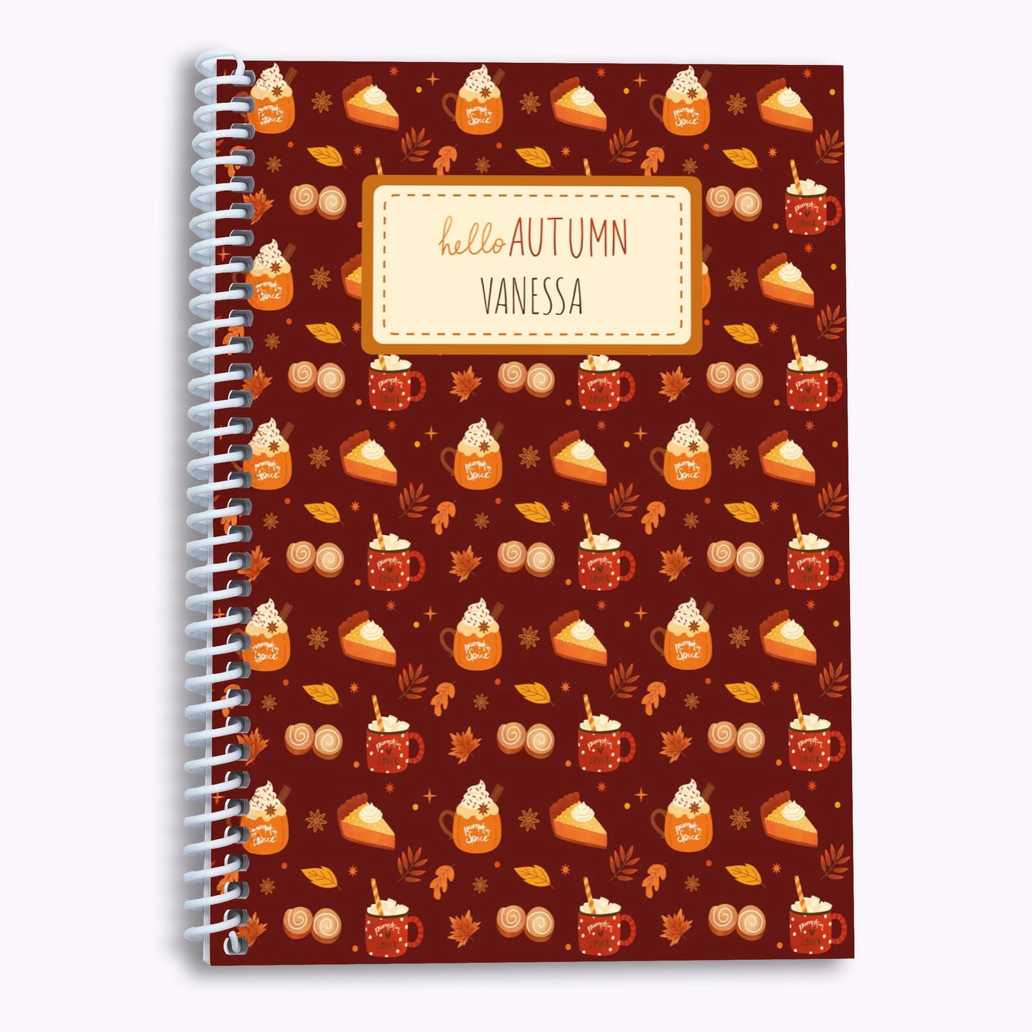 Pumpkin Spice | Personalised A5 Halloween Organiser Notebook