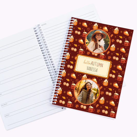 Pumpkin Spice | Personalised A5 Halloween Organiser Notebook