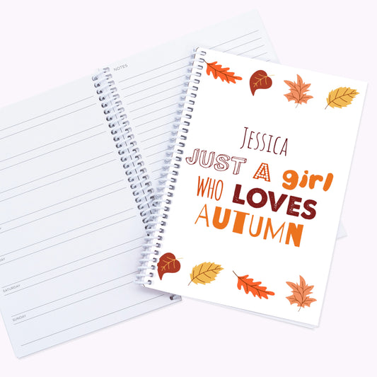 Loves Autumn | Personalised A5 Halloween Organiser Notebook