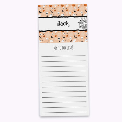 Spooky and Sweet | Personalised Halloween Shopping List Notepad