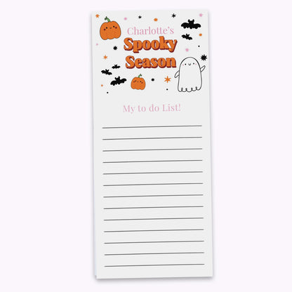 Spooky Season | Personalised Halloween Shopping List Notepad
