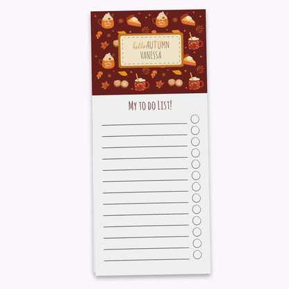 Pumpkin Spice | Personalised Halloween Shopping List Notepad