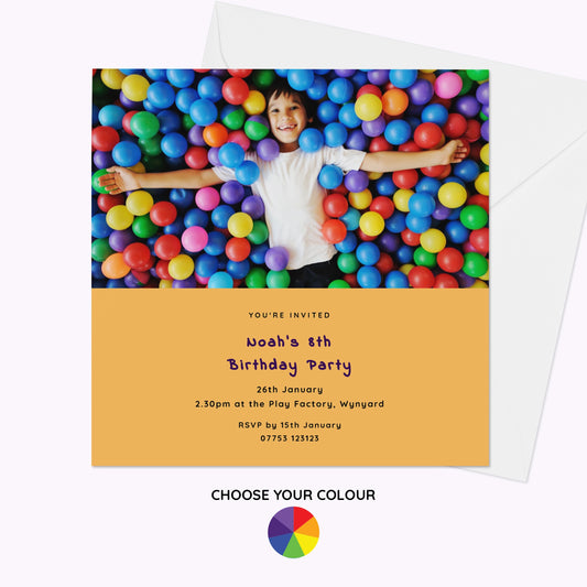 Pack of 10 'Create Your Own' Personalised 12cm x 12cm Invites