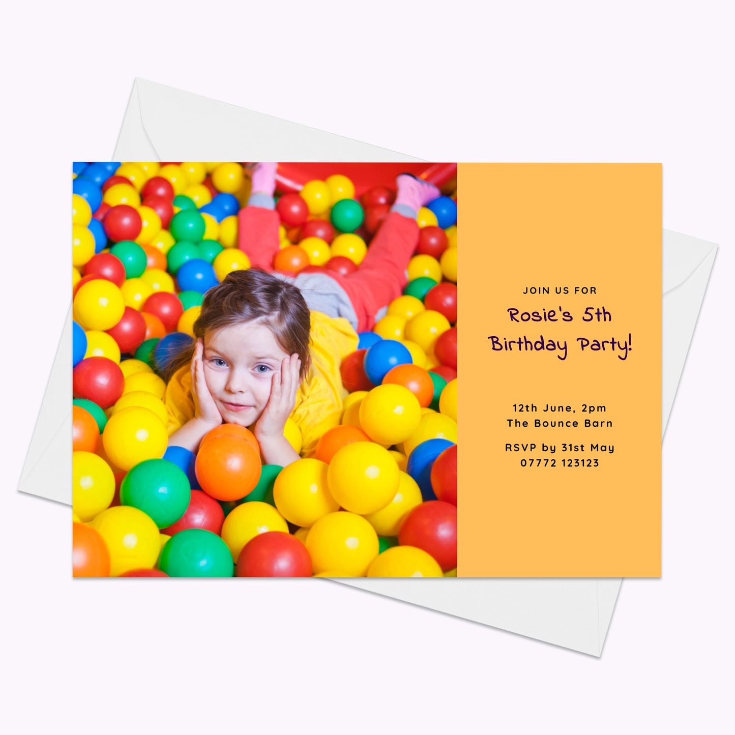 Pack of 10 'Create Your Own' Personalised Landscape A6 Invites
