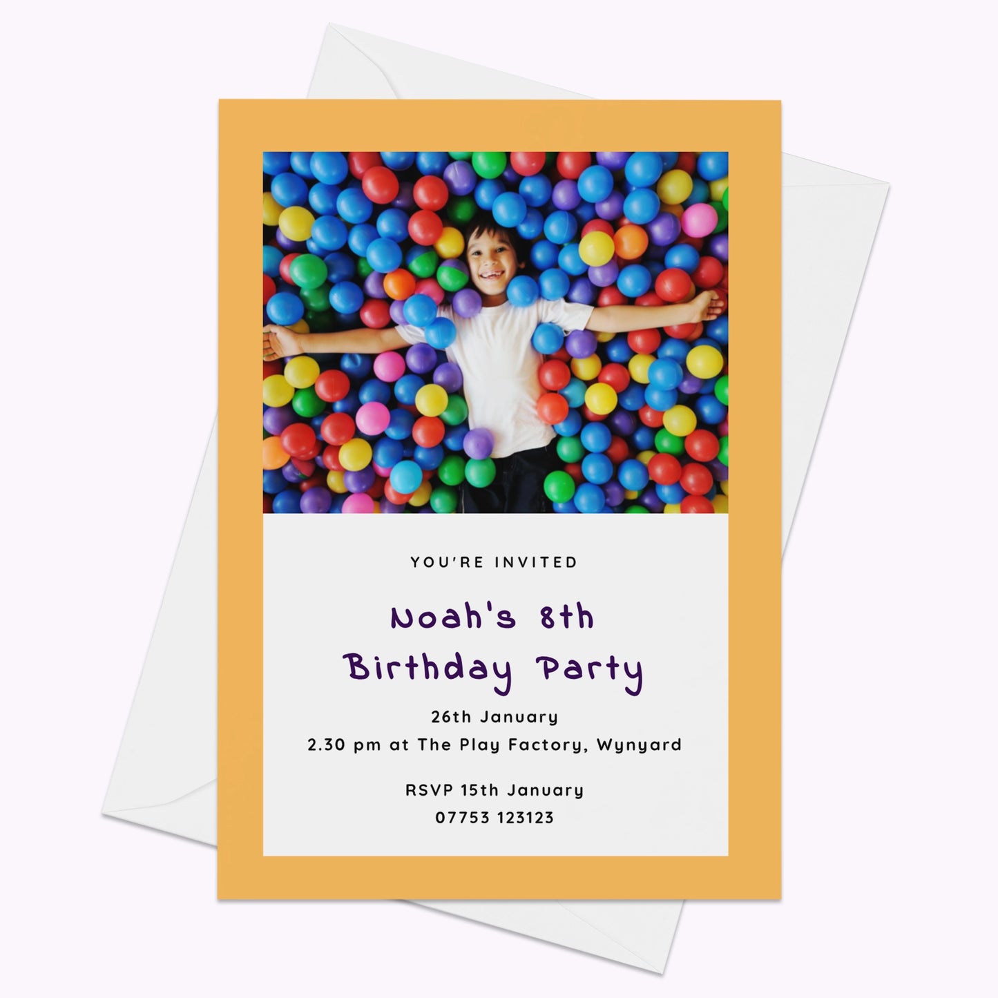 Pack of 10 'Create Your Own' Personalised A5 Invites
