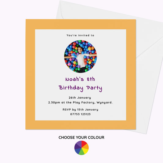 Pack of 10 'Create Your Own' Personalised 12cm x 12cm Invites