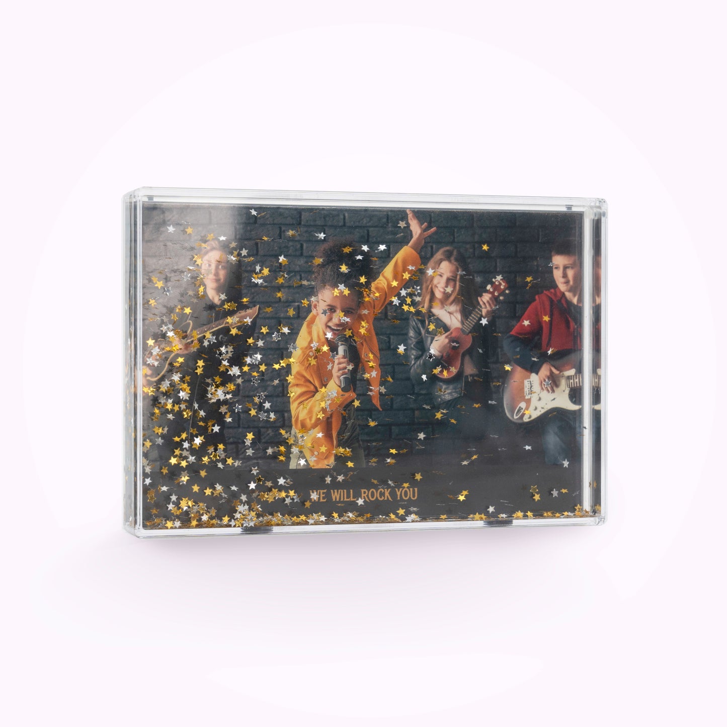 Acrylic Personalised Photo Block with Star Effect
