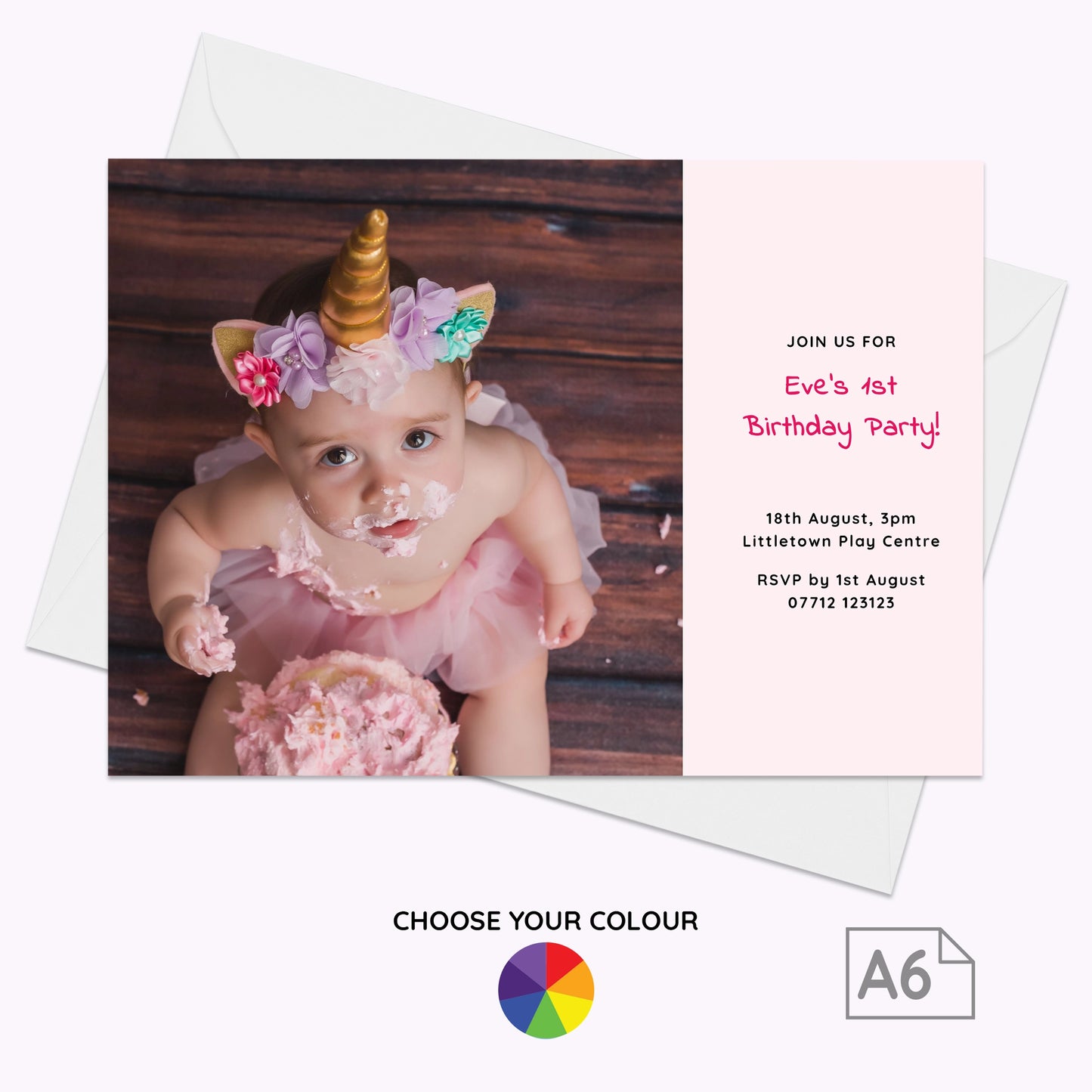 Pack of 10 'Create Your Own' Personalised Landscape A6 Invites