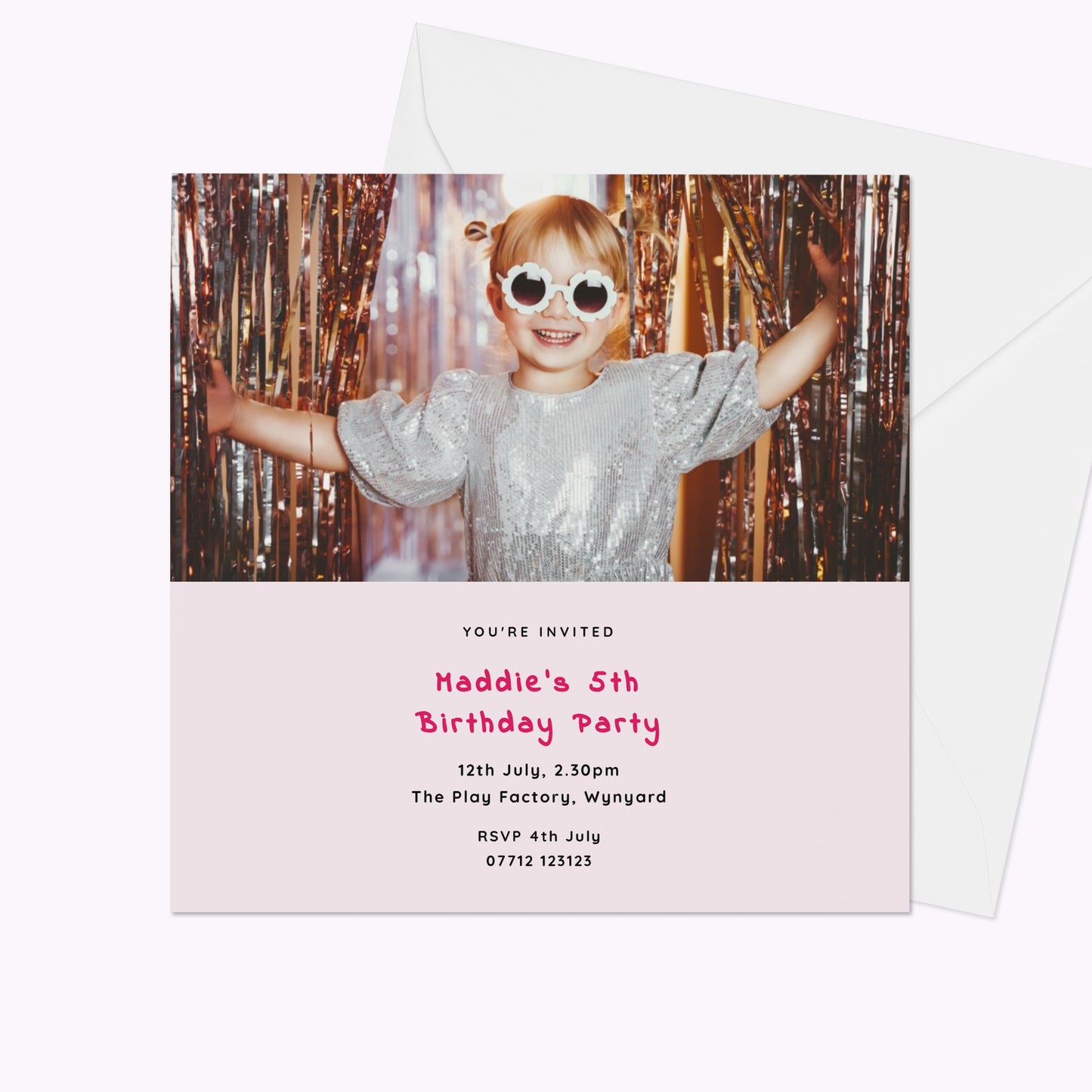 Pack of 10 'Create Your Own' Personalised 12cm x 12cm Invites