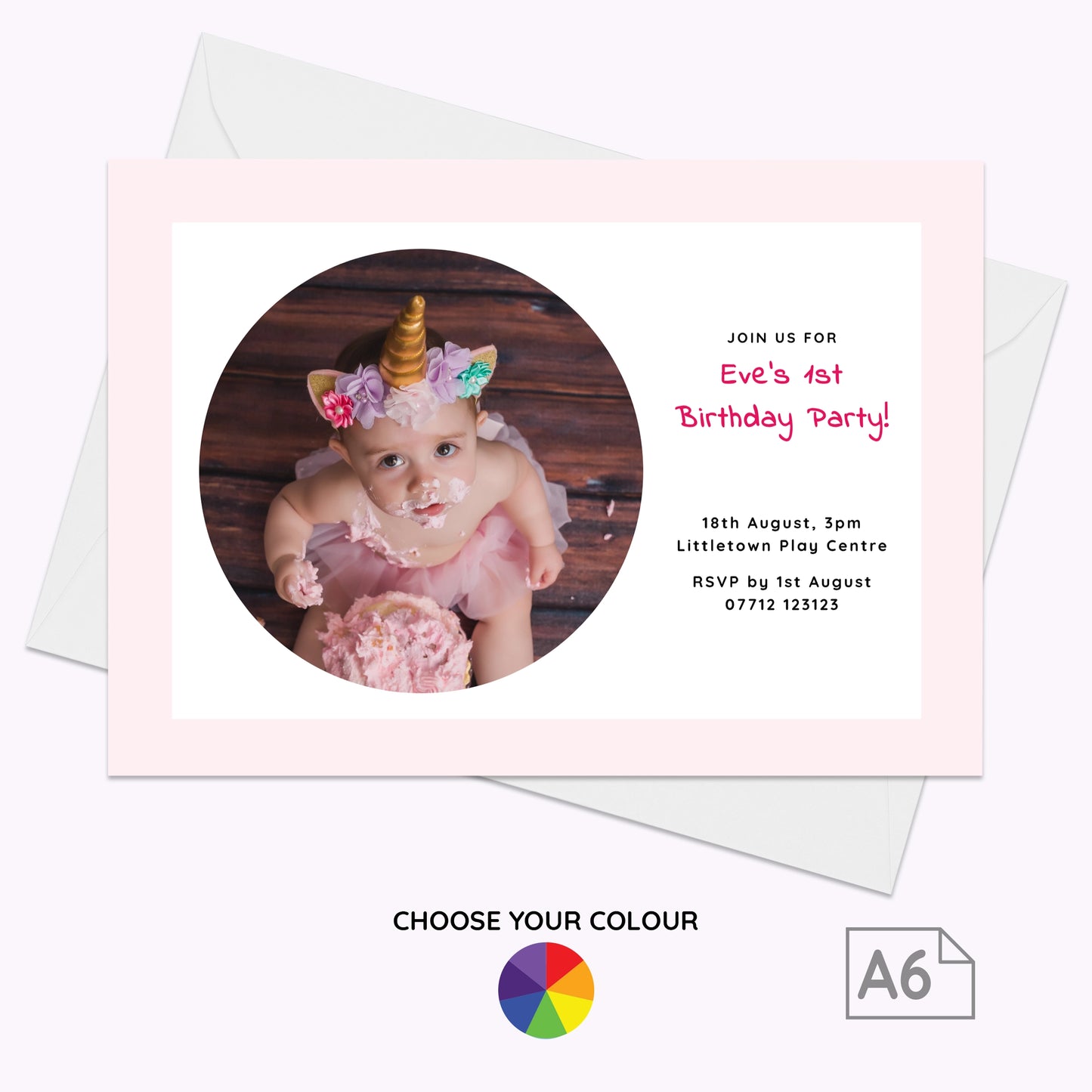 Pack of 10 'Create Your Own' Personalised Landscape A6 Invites