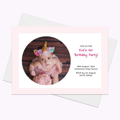 Pack of 10 'Create Your Own' Personalised Landscape A5 Invites