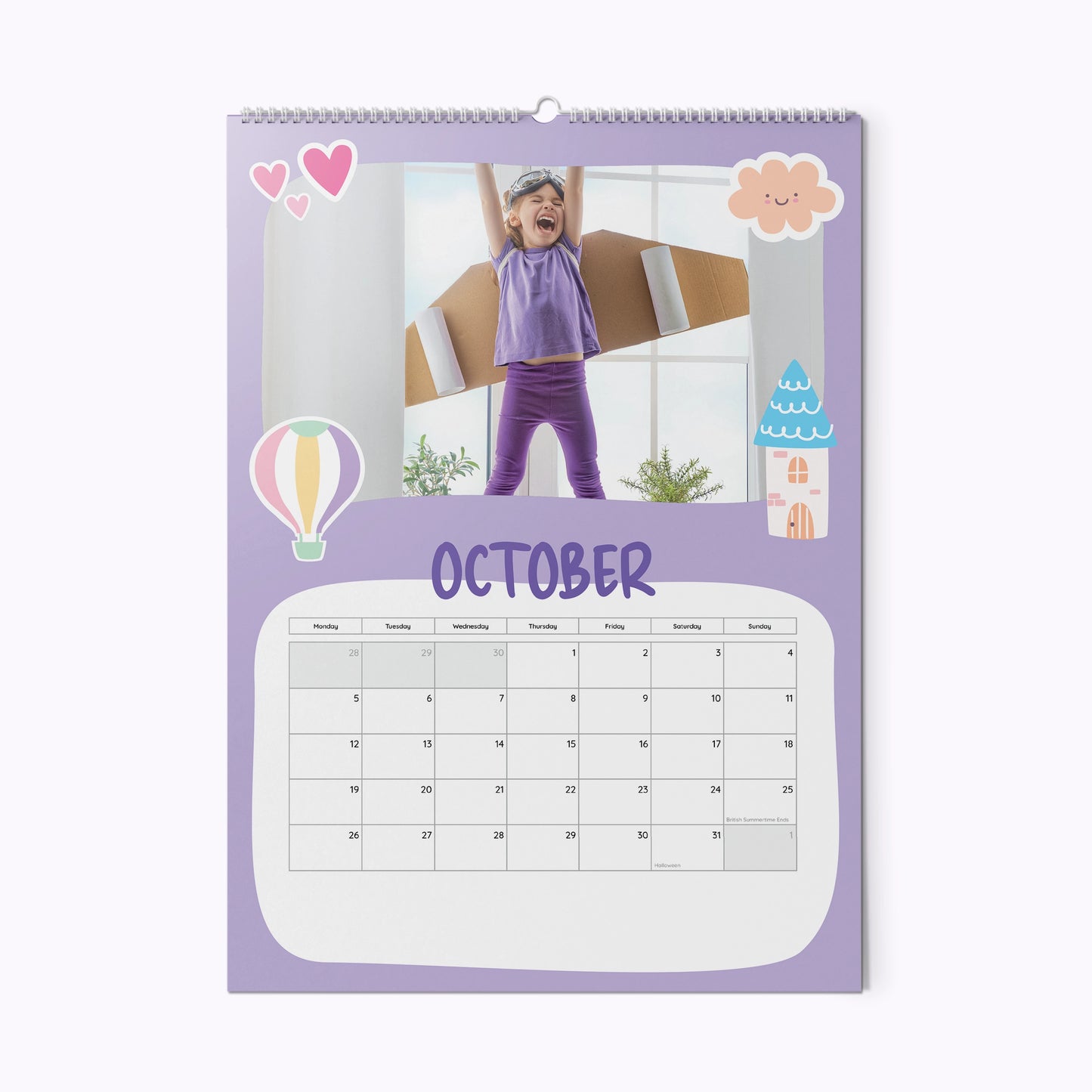 Unicorns & Princesses | Personalised A4 Photo Wall Calendar