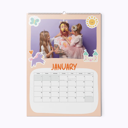 Unicorns & Princesses | Personalised A3 Photo Wall Calendar