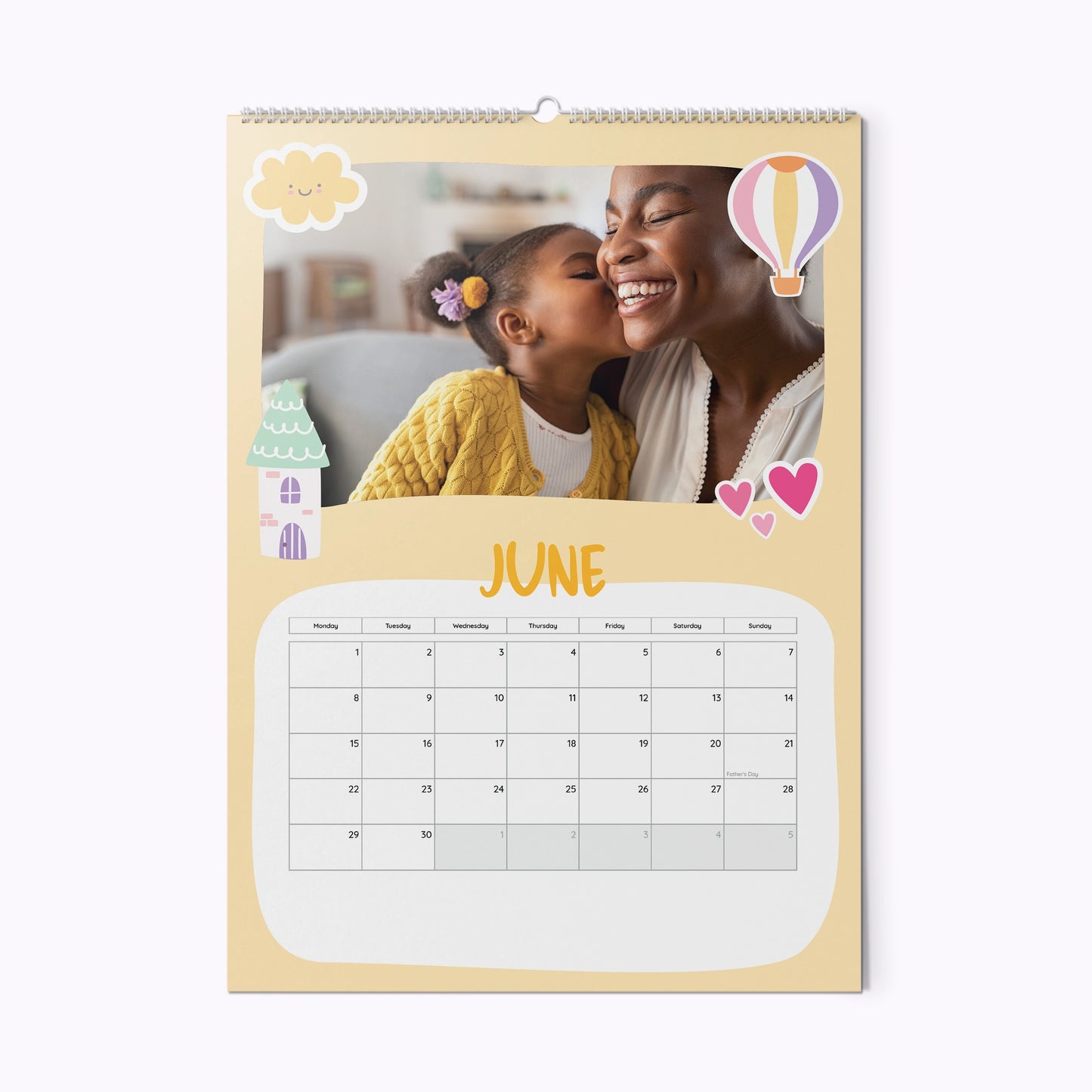 Unicorns & Princesses | Personalised A4 Photo Wall Calendar