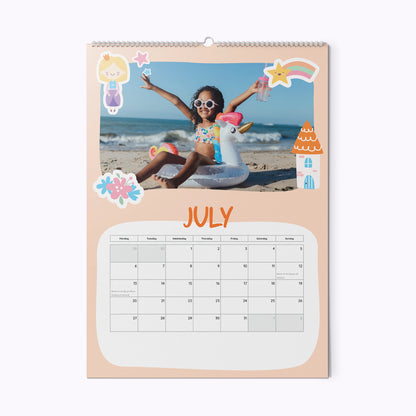 Unicorns & Princesses | Personalised A3 Photo Wall Calendar