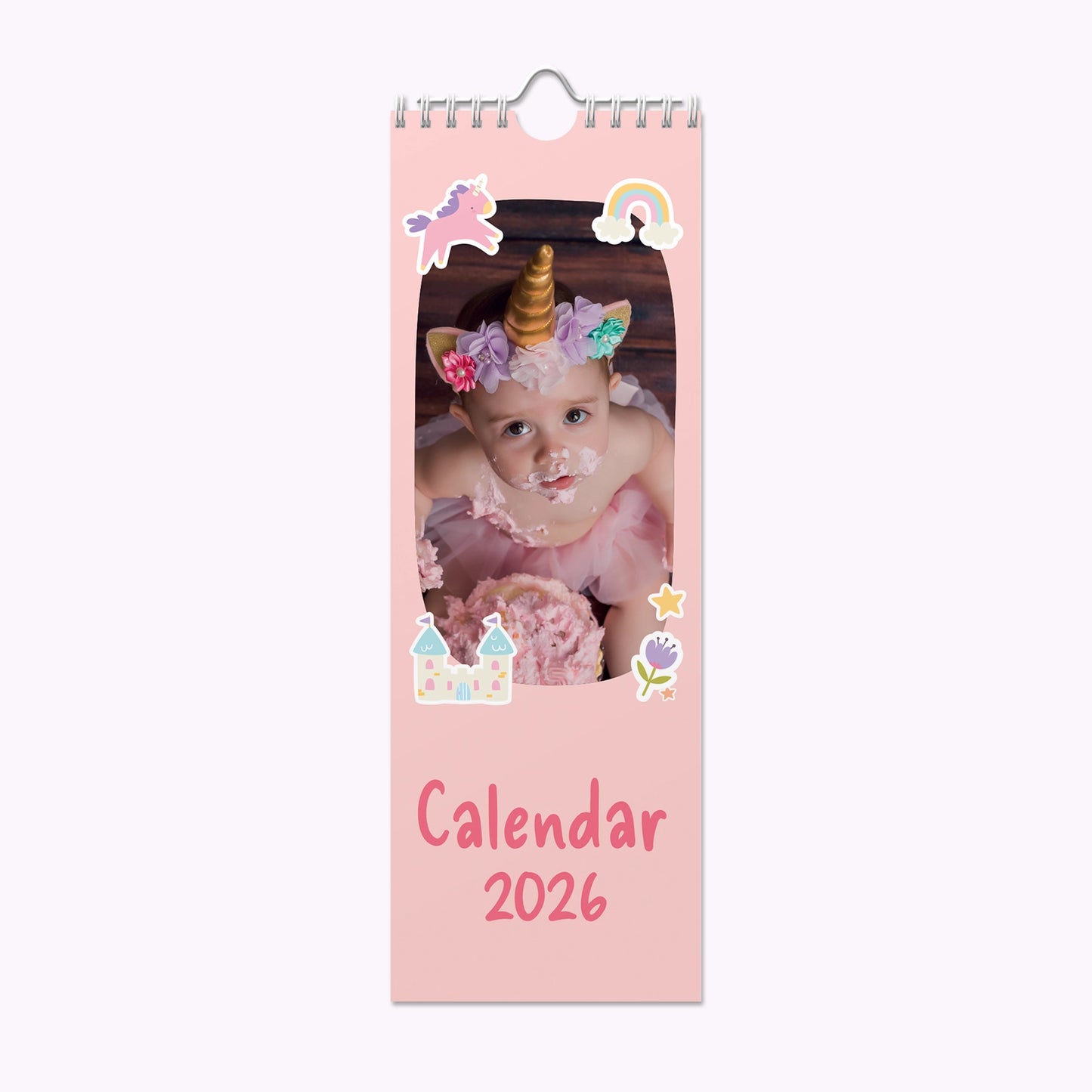 Unicorns & Princesses | Personalised Slim Photo Wall Calendar