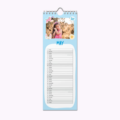 Unicorns & Princesses | Personalised Slim Photo Wall Calendar