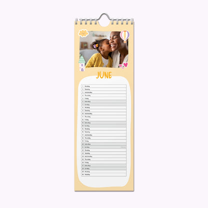Unicorns & Princesses | Personalised Slim Photo Wall Calendar
