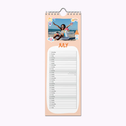 Unicorns & Princesses | Personalised Slim Photo Wall Calendar