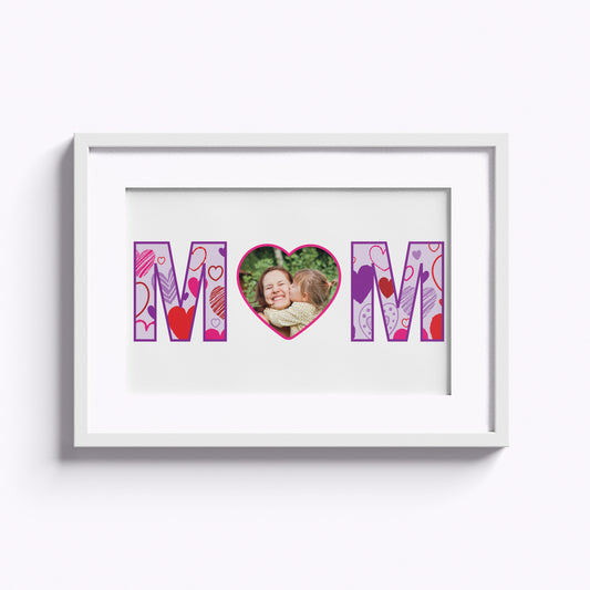 Happy Hearts Mum | 12" x 16" White Framed Mother's Day Print