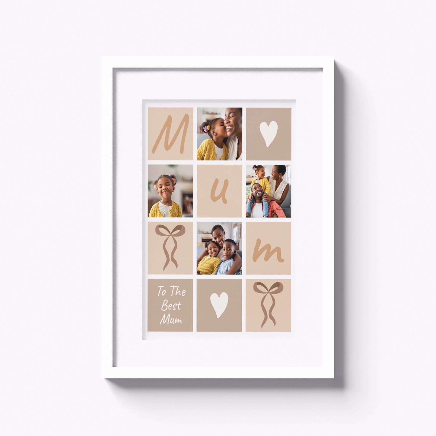 The Neutral Edit | 12" x 16" White Framed Mother's Day Print